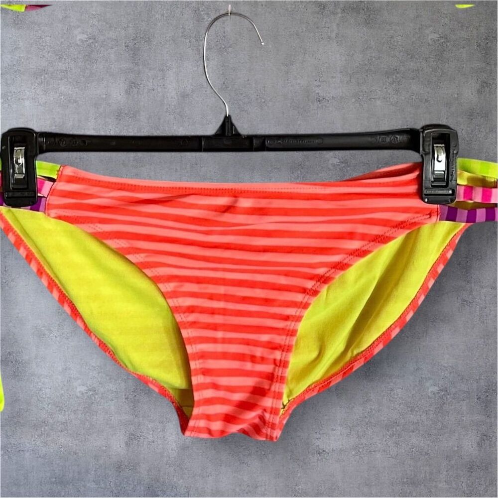 OP Women's Striped‎ Bikini Bottom Multicolor Size L